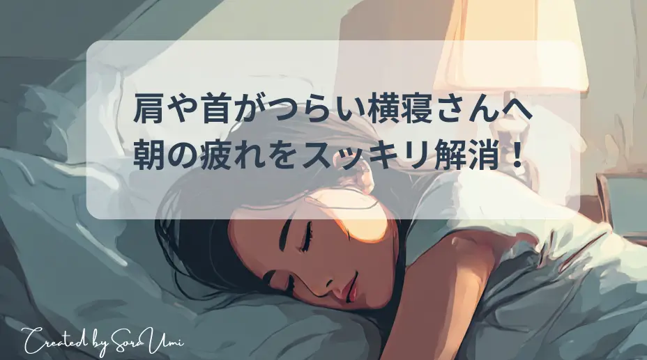 枕を抱えて横向きに眠っている女性